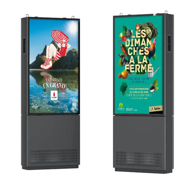 Totem Affichage Dynamique double-face écran digital