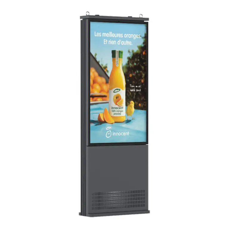 Totem affichage dynamique extérieur + 65 pouces