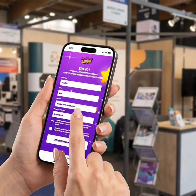 Application mobile collecte de données formulaire salon événement