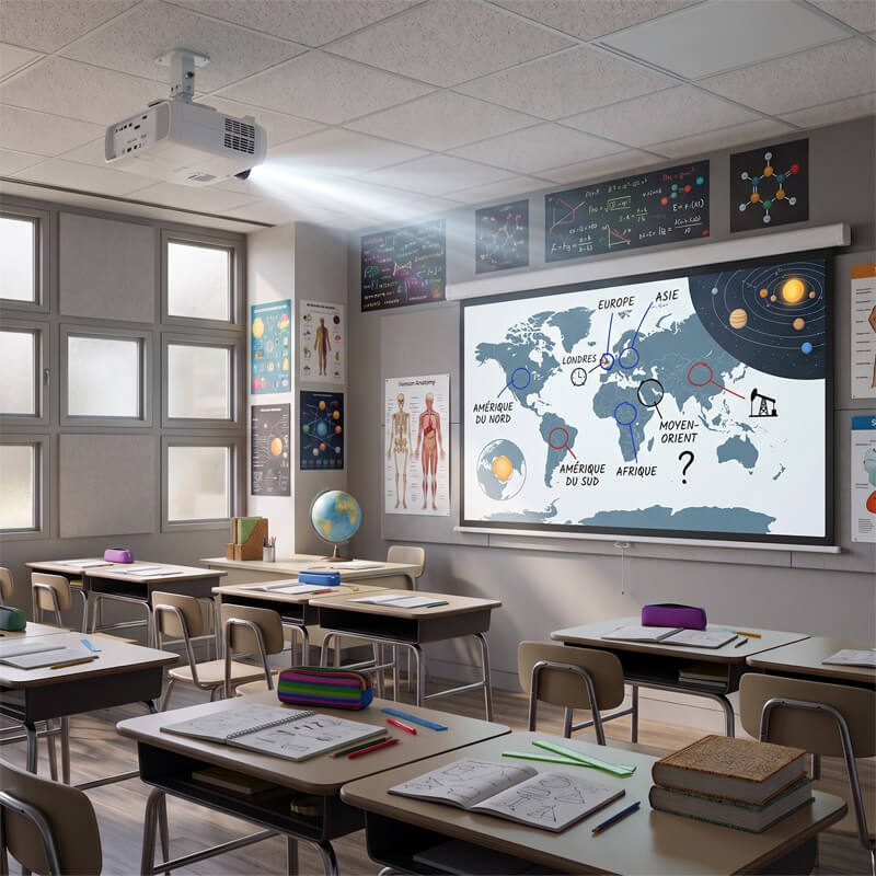 Vidéoprojecteur école éducation salle de classe cours